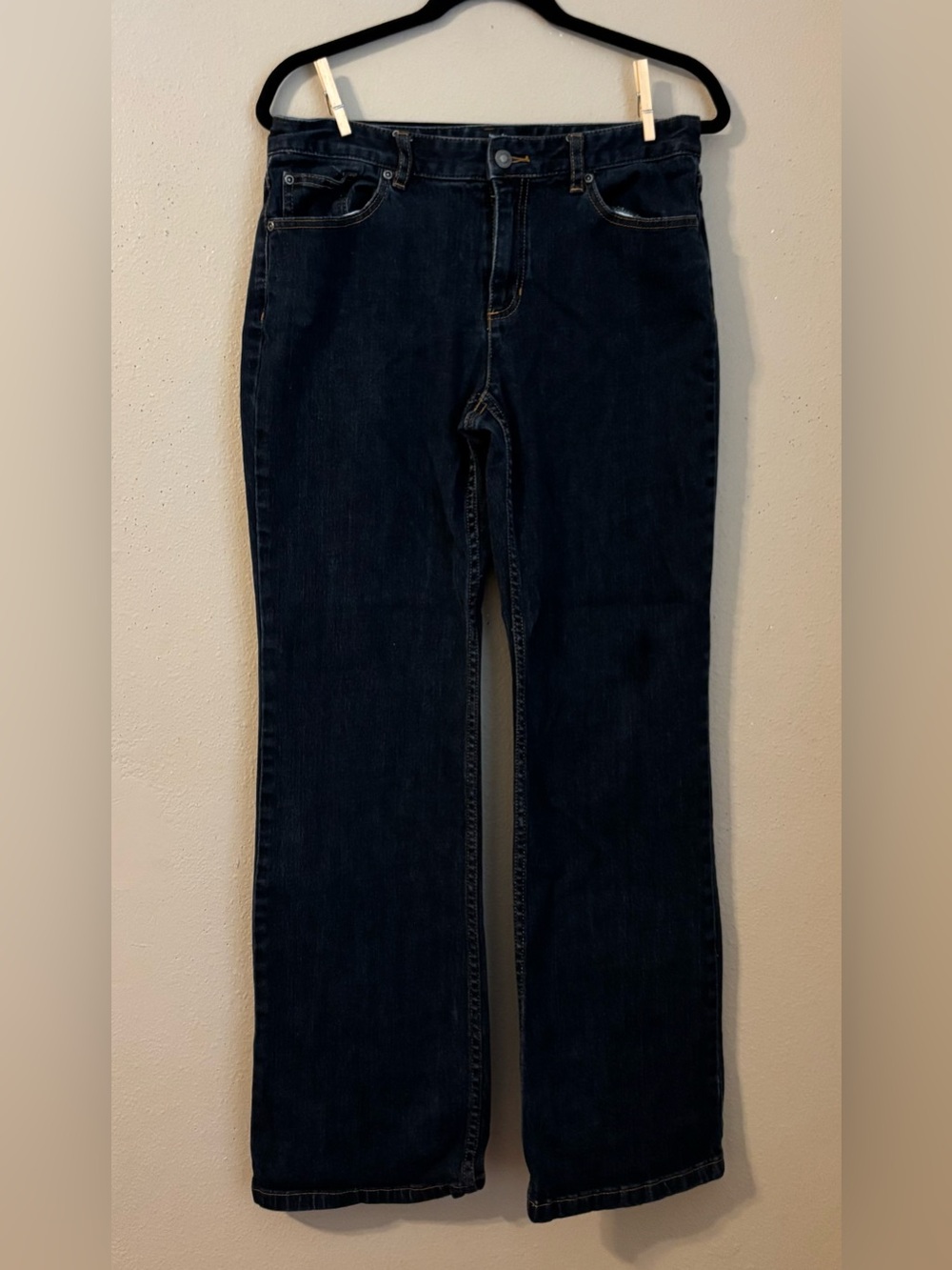 Classic Preppy Liz Claiborne Dark Blue Indigo Boot Cut Jeans